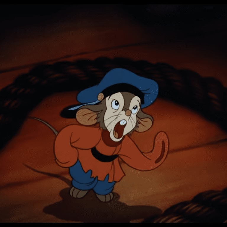 En la imagen se observa a Fievel Mousekewitz, d la película "Un Cuento Americano"