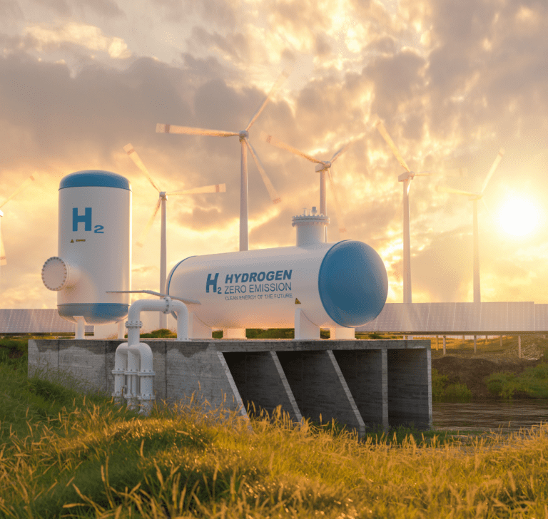 En la imagen se muestra una refinería ficticia de biocombustibles