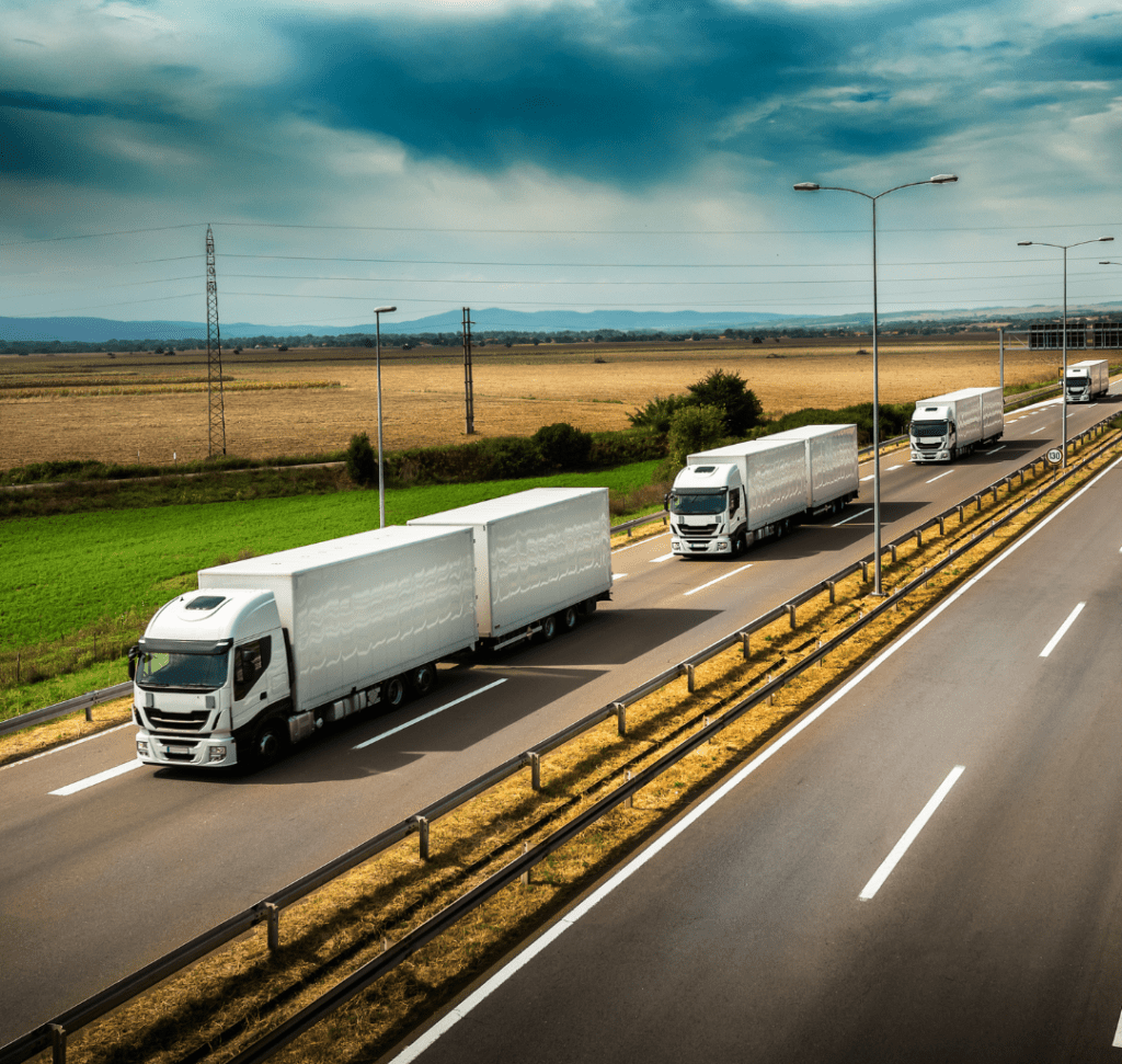 En la imagen se muestran camiones, referenciando el índice de tonelaje de camiones