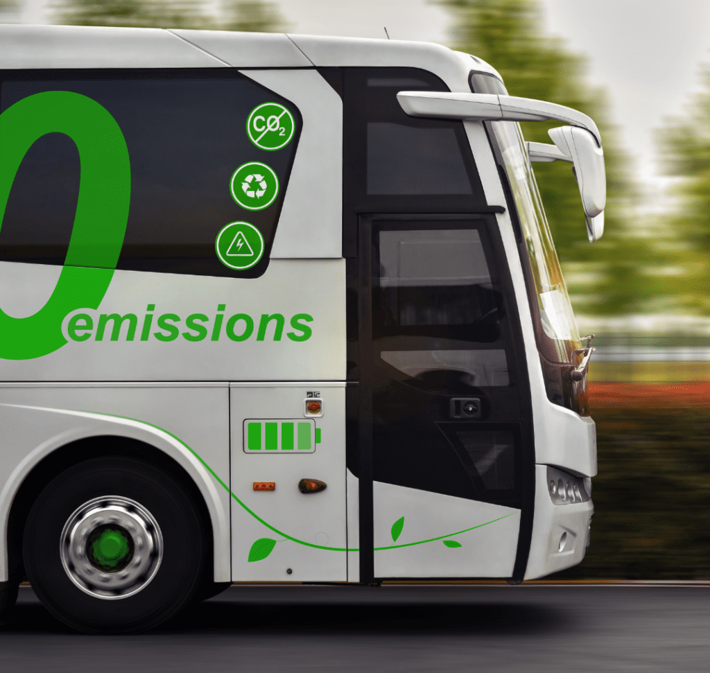 En la imagen se muestra un vehículo de cero emisiones