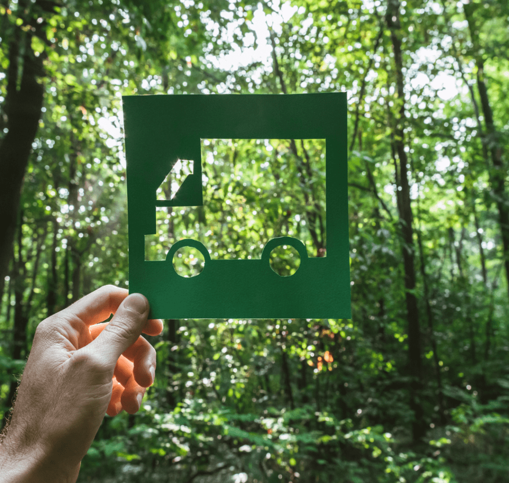 En la imagen se muestra un camión ecológico