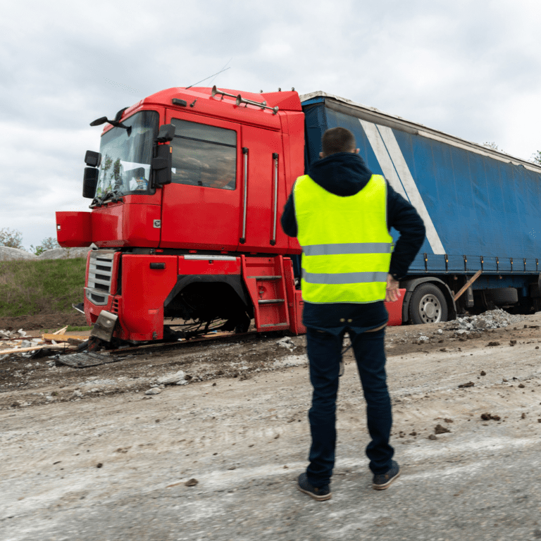 En la imagen se muestra un camión tras un accidente