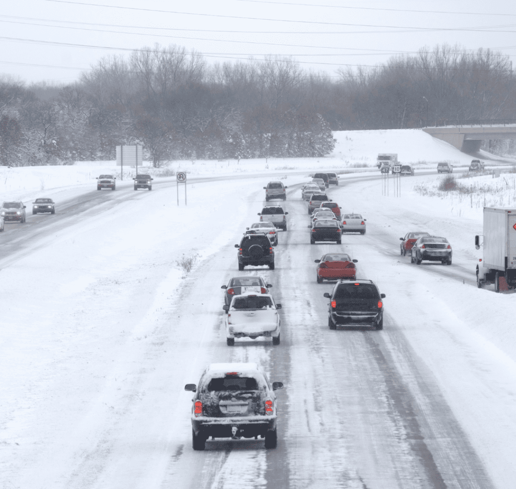En la imagen se muestra una tormenta de nieve