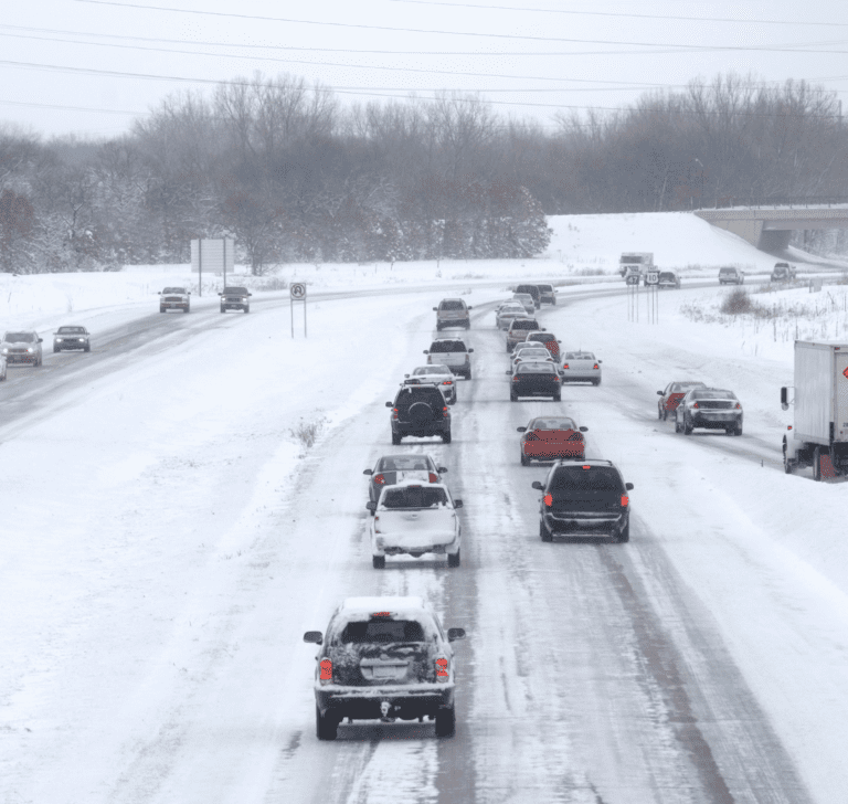 En la imagen se muestra una tormenta de nieve