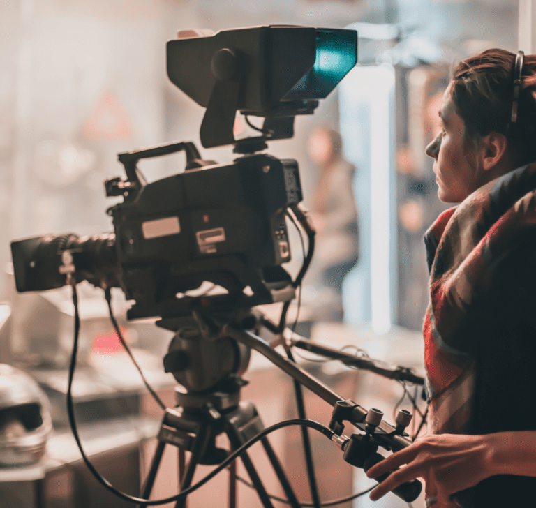 En la imagen se muestra un rodaje de película