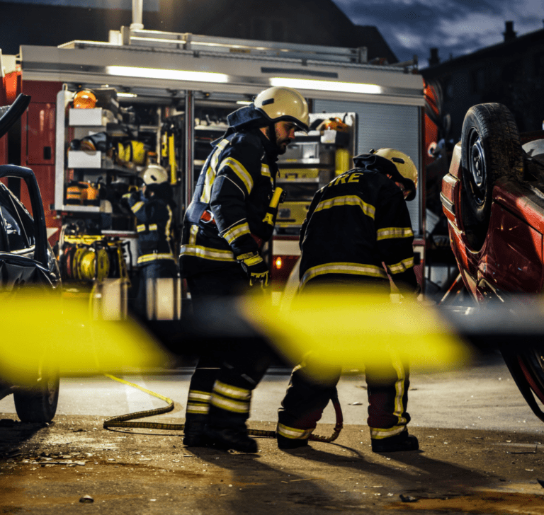 En la imagen se muestran paramédicos atendiendo un accidente automovilístico
