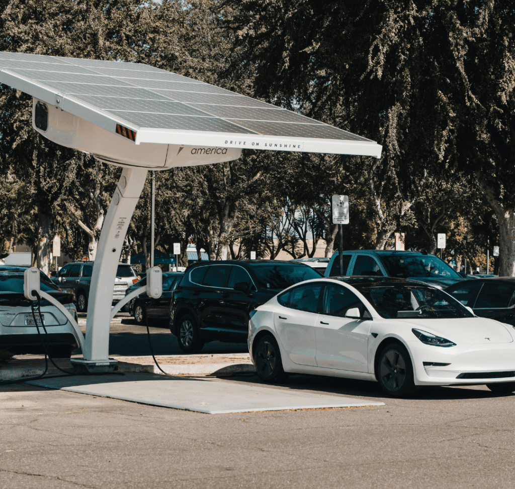 En la imagen se muestra un vehículo eléctrico
