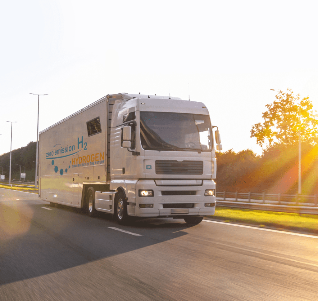 En la imagen se muestra un camión de cero emisiones
