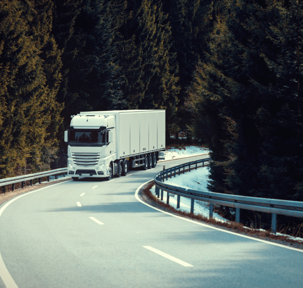 En la imagen se muestra un camión en carretera