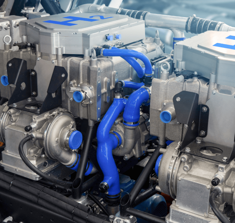 En la imagen se muestra un motor de hidrógeno