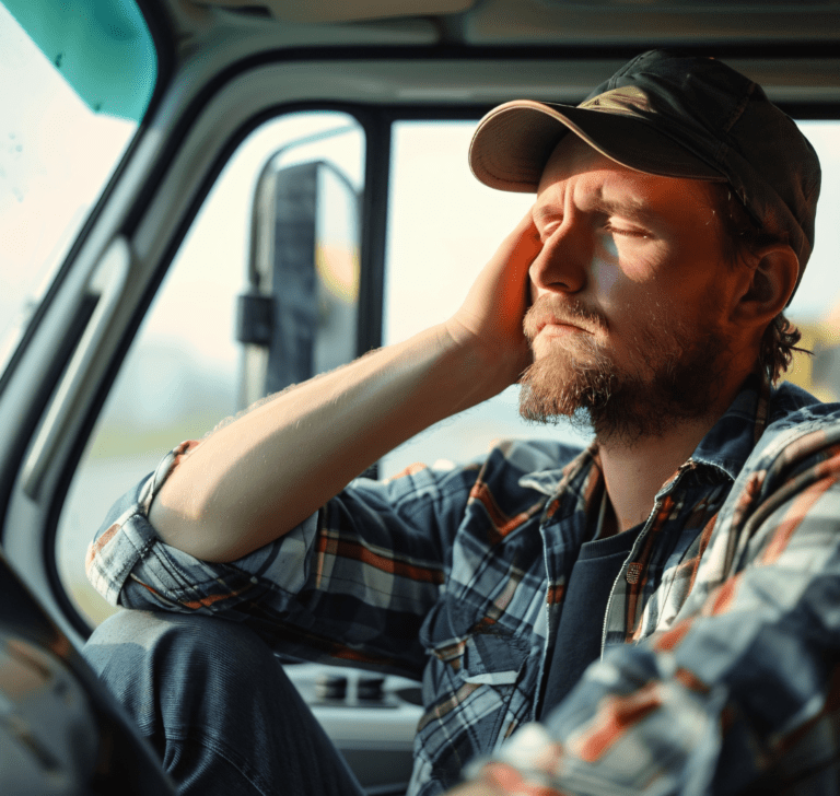 Camionero descansando