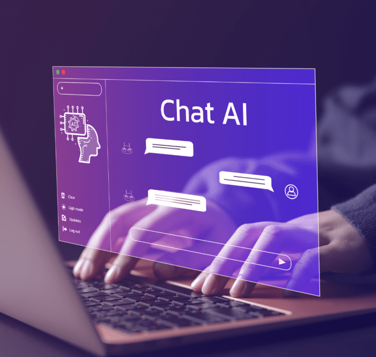 En la imagen se muestra una persona chateando con Inteligencia Artificial
