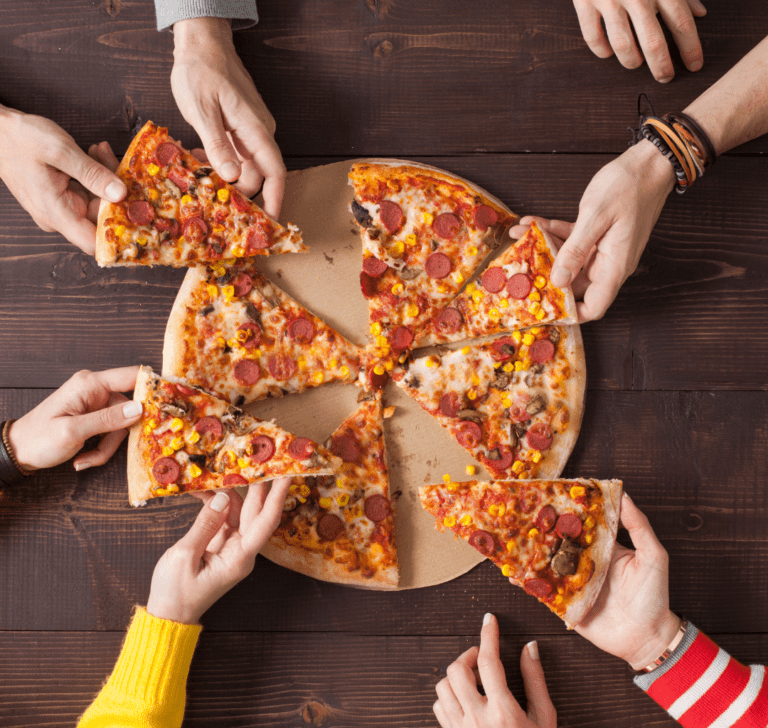 En la imagen se muestra una pizza