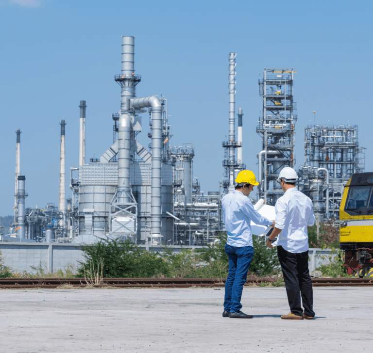 En la imagen se muestra una refinería