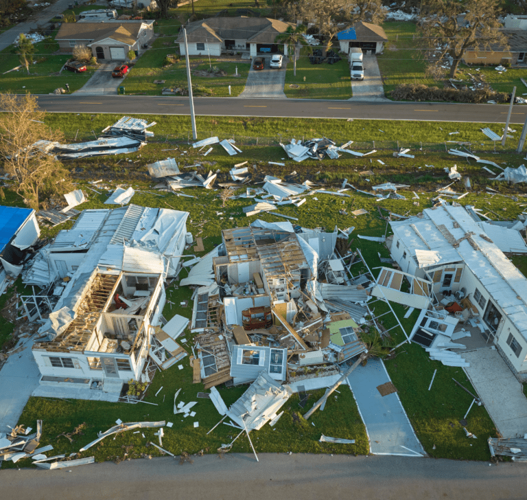 En la imagen se muestra el resultado de un huracán