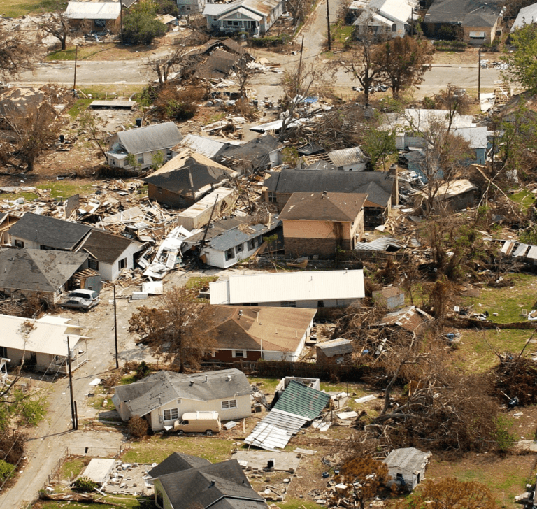 En la imagen se muestra el resultado de un huracán