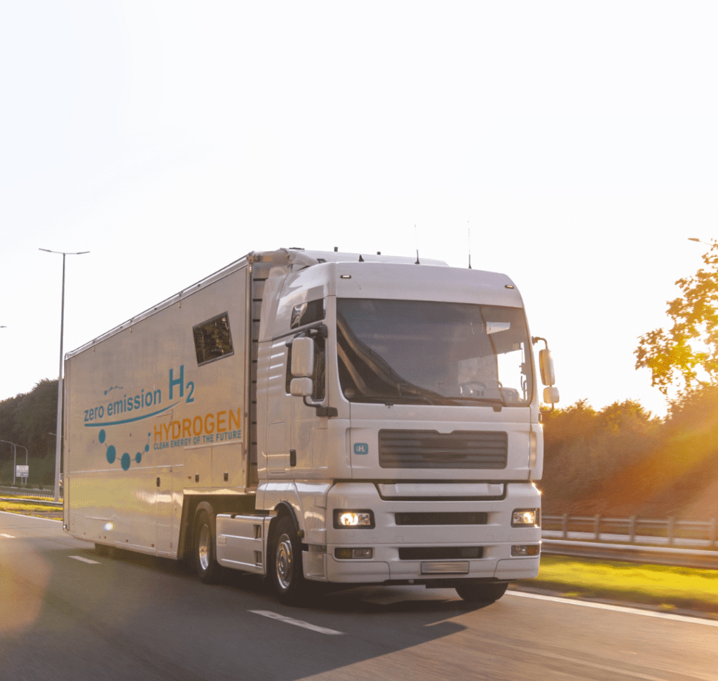 En la imagen se muestra un camión de cero emisiones