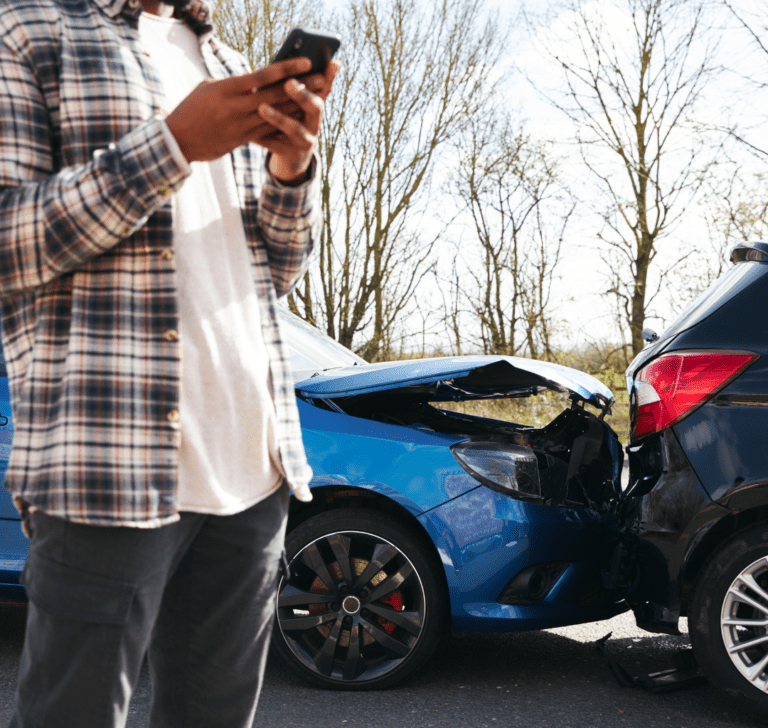 En la imagen se muestra un accidente de tráfico