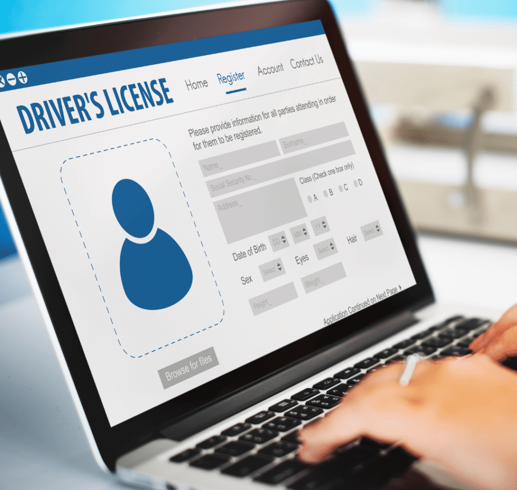 En la imagen se muestra un registro para la licencia de conducir