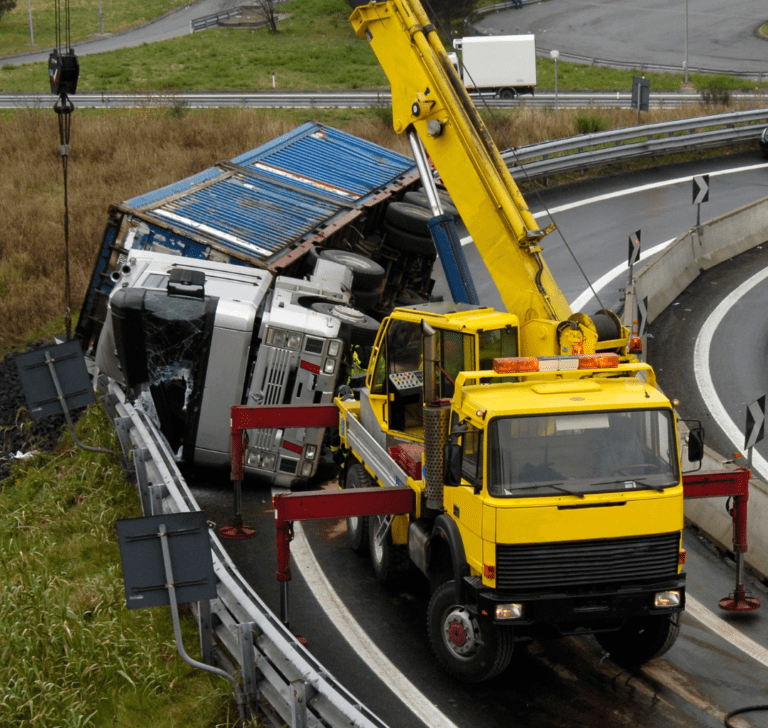 En la imagen se muestra un accidente de camión