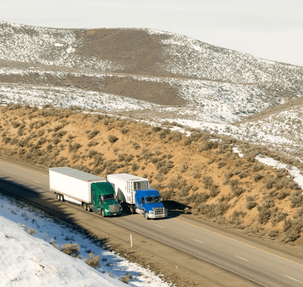 En la imagen se muestran dos camiones