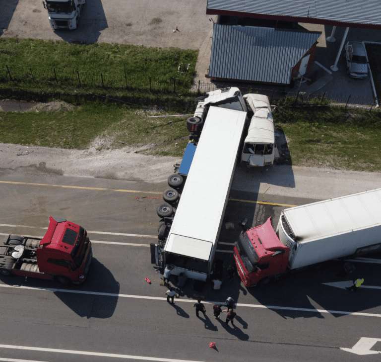 En la imagen se muestra un accidente de tráfico