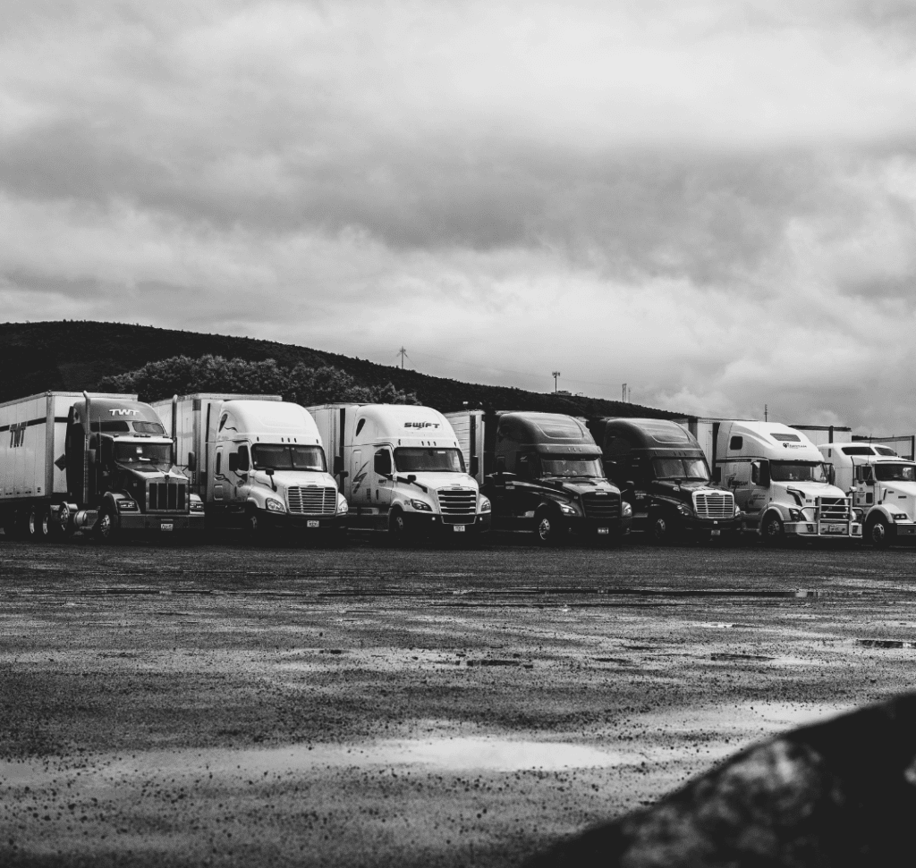 En la imagen se muestran camiones