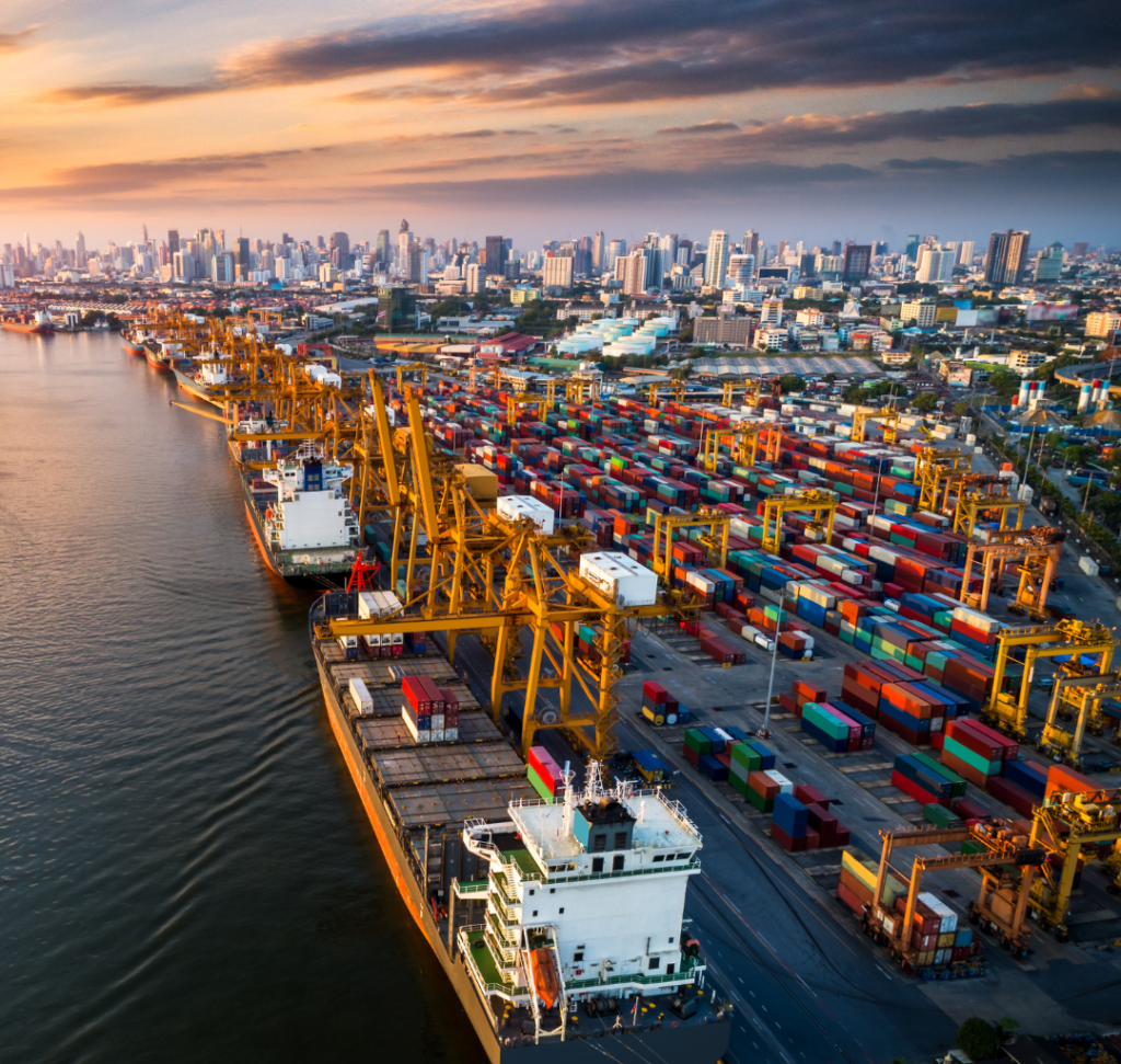 En la imagen se muestra un puerto de carga