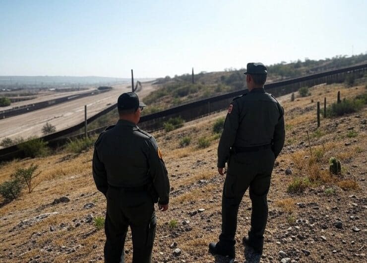 Soldados mexicanos en la frontera