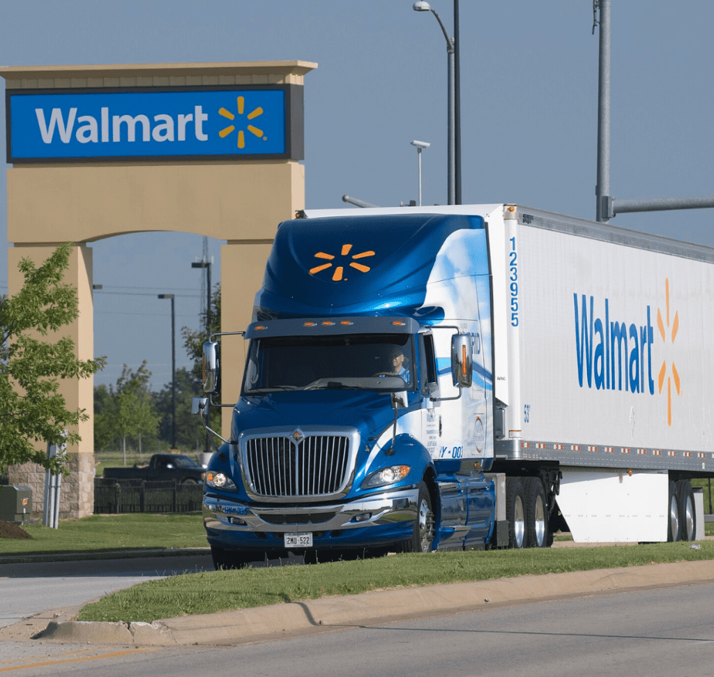 En la imagen se muestra un camión de Walmart