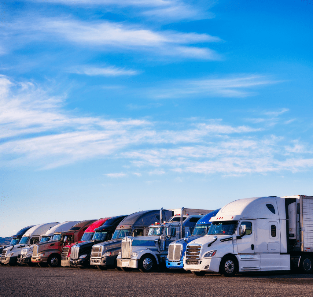 En la imagen se muestran camiones