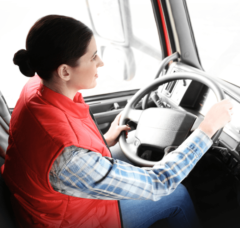 En la imagen se muestra un camionero con un camión