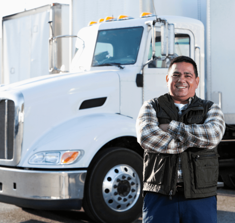 En la imagen se muestra un camionero seguro