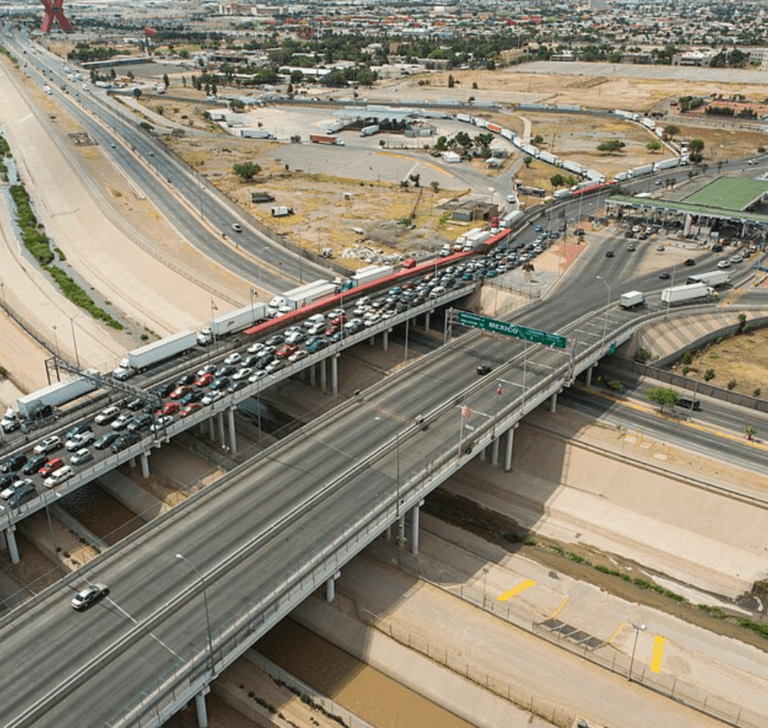 En la imagen se muestra el Puente de las Américas, en El Paso, Texas