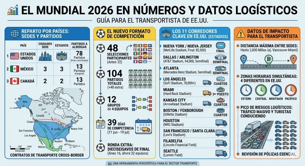 Mundial 2026 - Infografía con cifras del campeonato.