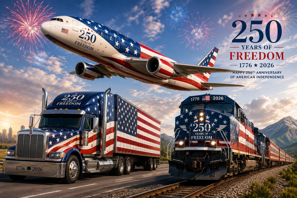 America250 Hits the Rails, Roads, and Skies With Commemorative Vehicles