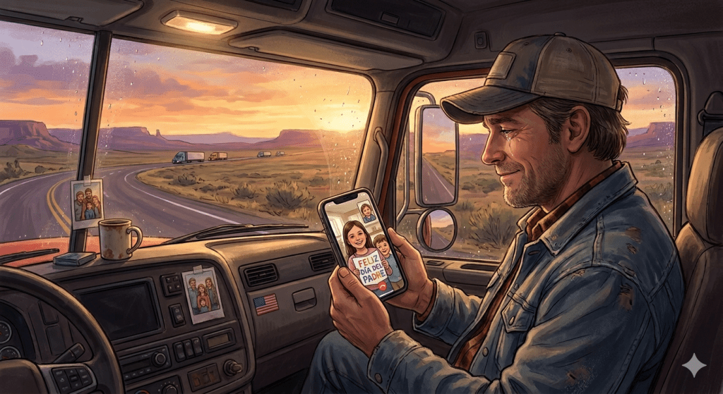 Camioneros en el Día del Padre